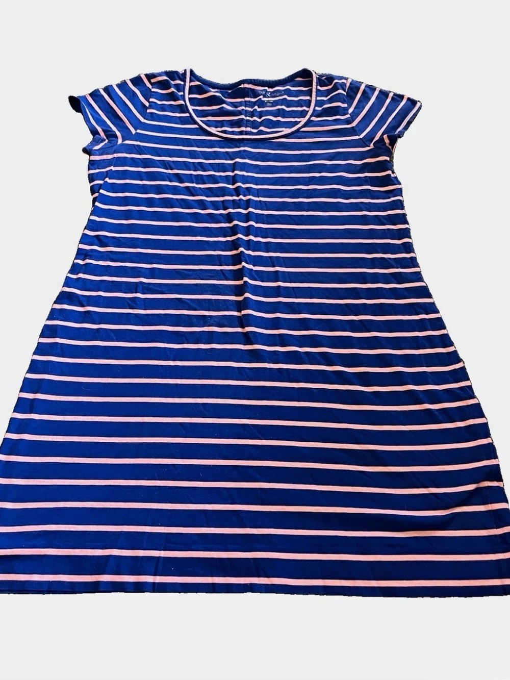 Lilly Pulitzer Beacon Dress Twilight Blue Coastal Shell Stripe Size XL 30686